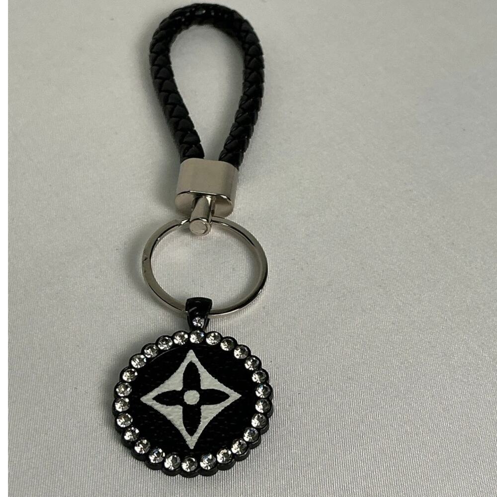 Louis Vuitton multicolor Murakami canvas Braided leather keychain Charm Black
